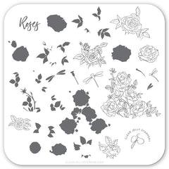 Painting the Roses Red (CjS-112) - CJS Small Stamping Plate