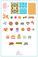 Hippie Harmony (CjS-117) - Clear Jelly Stamping Plate