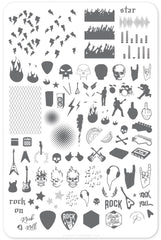 Rock On! (CjS-121) - Clear Jelly Stamping Plate