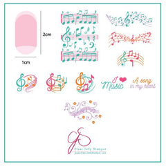 Musical Score (CjS-122) - CJS Small Stamping Plate