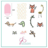 Doodle Love (CjS-127) - CJS Small Stamping Plate