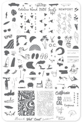 Surf's Up! - California (CjS-129) - Clear Jelly Stamping Plate