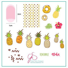 Pineapple Pizazz (CjS-130) - CJS Small Stamping Plate