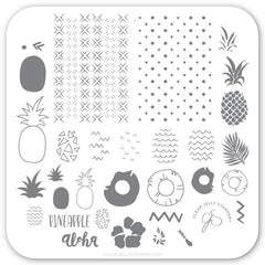 Pineapple Pizazz (CjS-130) - CJS Small Stamping Plate