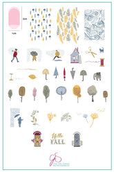 Whimsical Fall (CjS-137) - Clear Jelly Stamping Plate