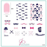 Hippest Movember (CjS-142) - CJS Medium Stamping Plate