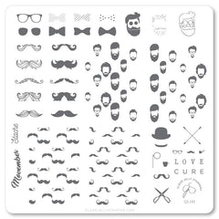 Hippest Movember (CjS-142) - CJS Medium Stamping Plate