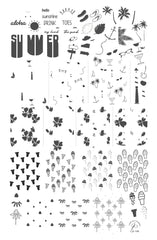 Summer (CjS-160)  - Clear Jelly Stamping Plate