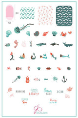 Mermazing (CjS-166) - Clear Jelly Stamping Plate
