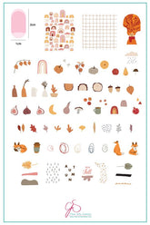 Autumn Trails (CJS-169) - Clear Jelly Stamping Plate