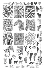 Wild Kingdom – Zebra (CjS-175) - Clear Jelly Stamping Plate