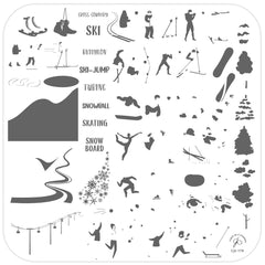 Sporty Winter (CjS-179)  - CJS Medium Stamping Plate