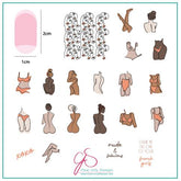 The Nude Series - Au Naturel (CjS-196) Steel Nail Art Medium Stamping Plate