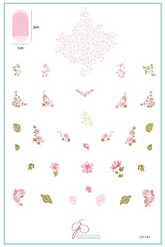 Summer Rose (CjSH-242) Steel Nail Art Stamping Plate