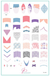 French Mani Maxi (CjS-246) - Clear Jelly Stamping Plate