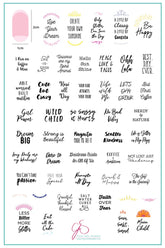 Quote-A-Licious (CjS LC-41)  -  Clear Jelly Stamping Plate