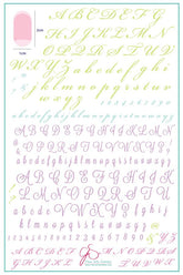 Alphabet Script (CJS-41) - Clear Jelly Stamping Plate