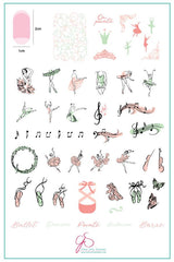 On Pointe (CjS-75) - Clear Jelly Stamping Plate