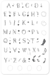 Garden Letters (CjS-83) - Clear Jelly Stamping Plate