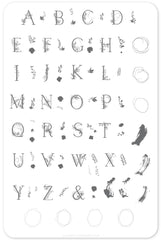 Garden Letters (CjS-83) - Clear Jelly Stamping Plate