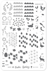 Springtime Easter (CjS H-28) - Clear Jelly Stamping Plate