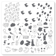 Easter Doodle (CjSH-52) - CJS Medium Stamping Plate