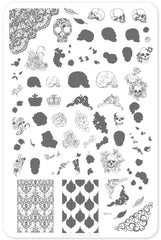 Romantic Rebel (CjS LC-31) - Clear Jelly Stamping Plate