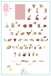 I Love Spain (CjSLC-61) - Clear Jelly Stamping Plate