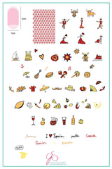 I Love Spain (CjSLC-61) - Clear Jelly Stamping Plate