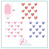 Super Cute Hearts (CjS V-02) - CJS Small Stamping Plate