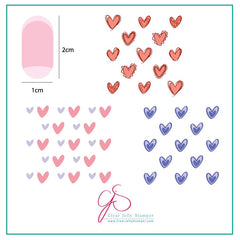 Super Cute Hearts (CjS V-02) - CJS Small Stamping Plate