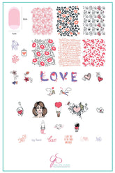 My Heart (CjS-V26) - Clear Jelly Stamping Plate