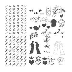 XOXO (CjS-V27) - CJS Small Stamping Plate