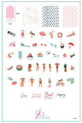 Summer Never Ends (CjS-165) - Clear Jelly Stamping Plate