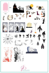 Creepy Hollow (CjSH-37) - Clear Jelly Stamping Plate