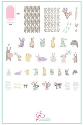 Honey Bunny (CjS H-33) - Clear Jelly Stamping Plate