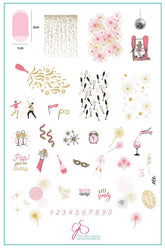 Pop the Bubbly (CjSH-48) - Clear Jelly Stamping Plate