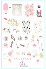 Pop the Bubbly (CjSH-48) - Clear Jelly Stamping Plate
