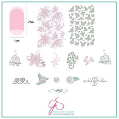 Lace & Floral (CjSV-25) - Clear Jelly Stamping Plate