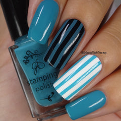 #85 Teal me off the Ceiling Stamping Polish