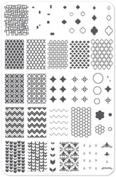 Geo-Licious (CjS-28) - Clear Jelly Stamping Plate