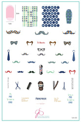 Grow A Mo (CjS-222) - Clear Jelly Stamping Plate