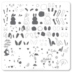 Bunny Bits (CjS-H-53) - CJS Medium Stamping Plate