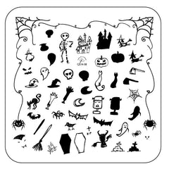 Haunted Doodle (CjSH-38) - CJS Small Stamping Plate