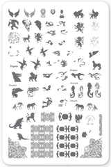 Mythical Creatures (CjS-107) - Clear Jelly Stamping Plate