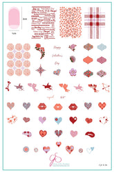 Patterned Valentines (CjSV-34) - Clear Jelly Stamping Plate
