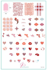 Patterned Valentines (CjSV-34) - Clear Jelly Stamping Plate