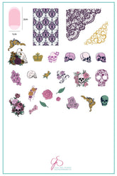 Romantic Rebel (CjS LC-31) - Clear Jelly Stamping Plate