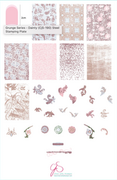 Grunge Series - Dainty (CjS-190) - Clear Jelly Stamping Plate