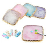Square Gold Edge Resin Stone Palette - 5 Color Choices